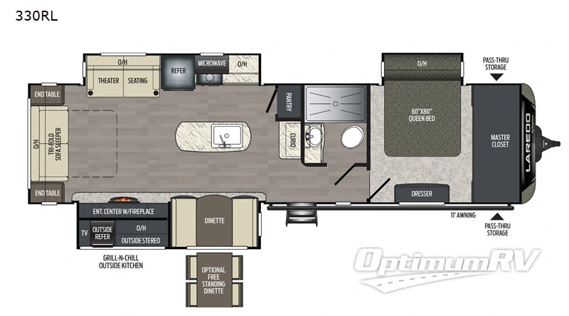 2020 Keystone Laredo 330RL RV Floorplan Photo