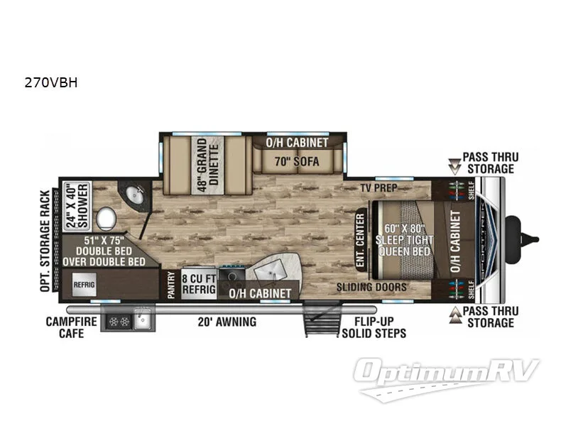 2020 Venture SportTrek 270VBH RV Floorplan Photo