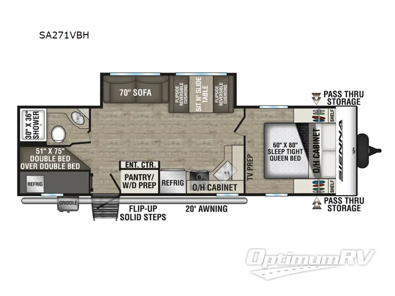 2025 Venture Sienna SA271VBH RV Floorplan Photo