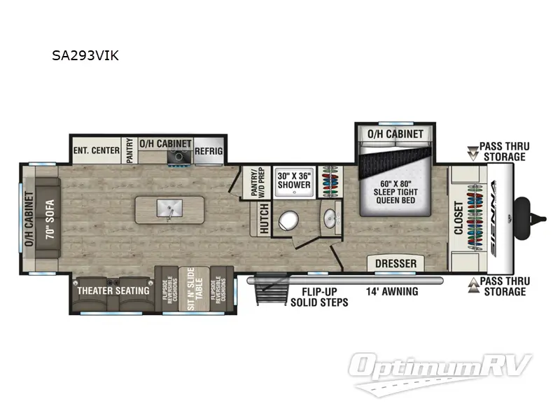 2025 Venture Sienna SA293VIK RV Floorplan Photo