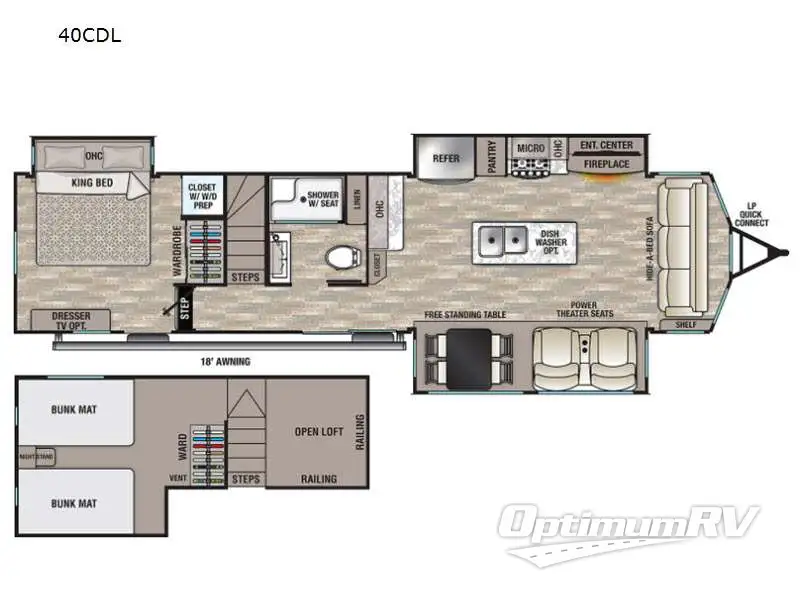 2021 Forest River Cedar Creek Cottage 40CDL RV Floorplan Photo