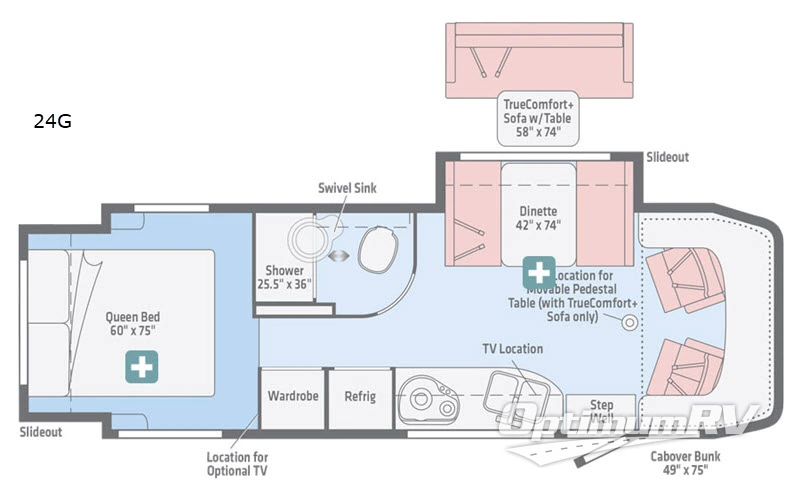 2018 Winnebago View 24G RV Floorplan Photo