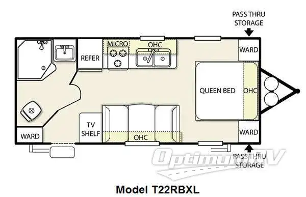 2011 Forest River Salem Cruise Lite 22RBXL RV Floorplan Photo