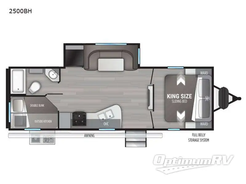 2021 Cruiser MPG 2500BH RV Floorplan Photo