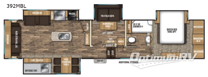 2018 Coachmen Chaparral 392MBL RV Floorplan Photo