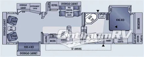 2006 Jayco Designer 38RDQS RV Floorplan Photo