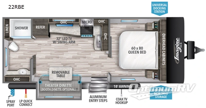 2020 Grand Design Imagine XLS 22RBE RV Floorplan Photo