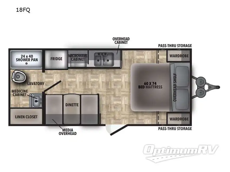 2022 Shasta Shasta 18FQ RV Floorplan Photo