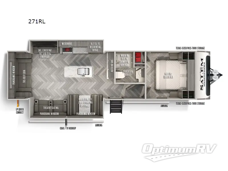 2022 Forest River Salem Hemisphere 271RL RV Floorplan Photo