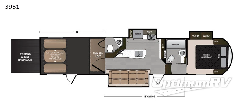 2020 Dutchmen Triton 3951 RV Floorplan Photo