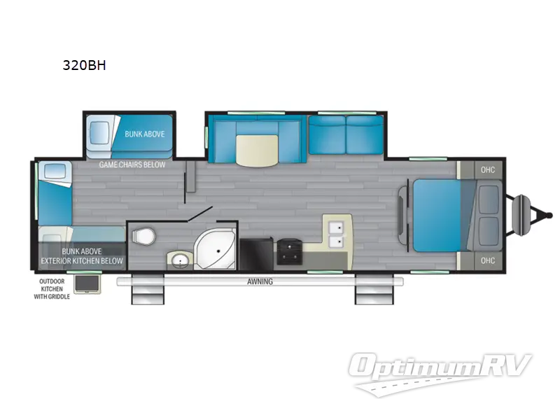 2022 Heartland Prowler 320BH RV Floorplan Photo