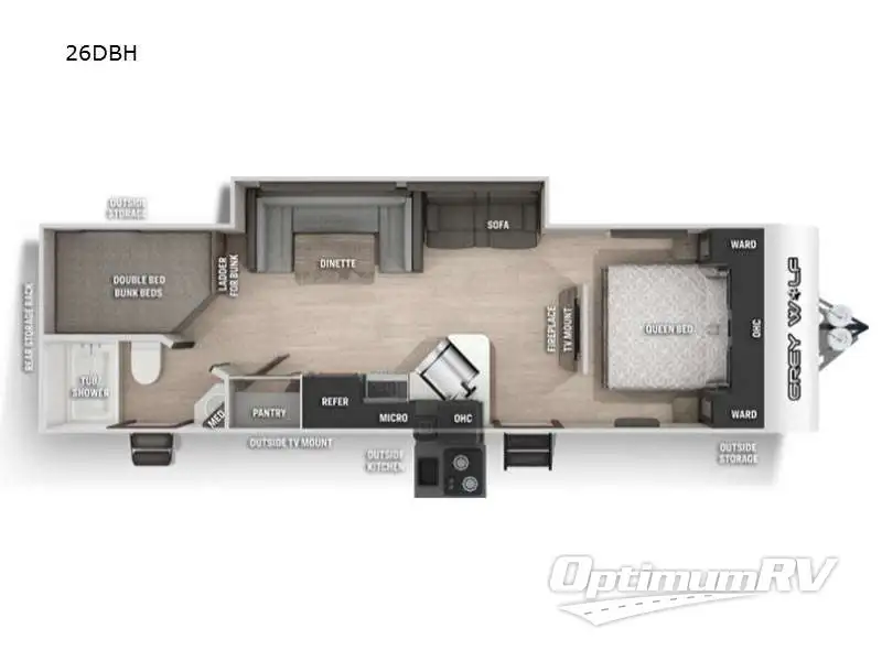 2022 Forest River Patriot Edition 26DBH RV Floorplan Photo