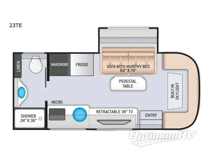 2022 Thor Compass AWD 23TE RV Floorplan Photo