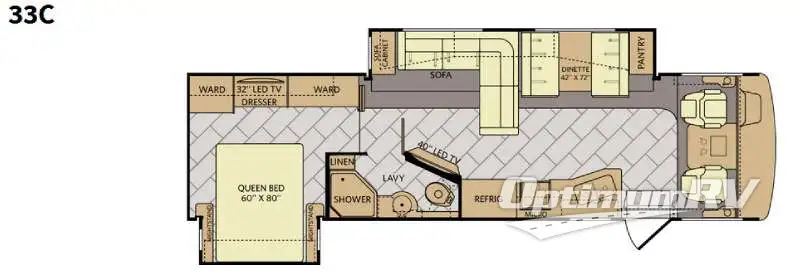 2016 Fleetwood Bounder 33C RV Floorplan Photo