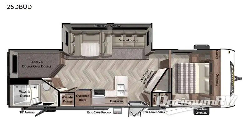 2022 Forest River Wildwood 31KQBTS RV Floorplan Photo