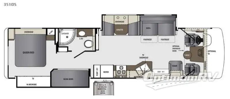 2015 Forest River Georgetown 351DS RV Floorplan Photo