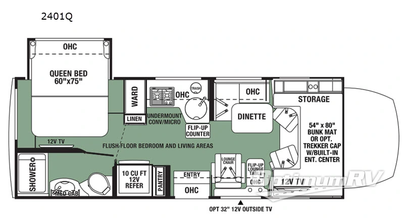 2020 Forest River Forester MBS 2401Q RV Floorplan Photo
