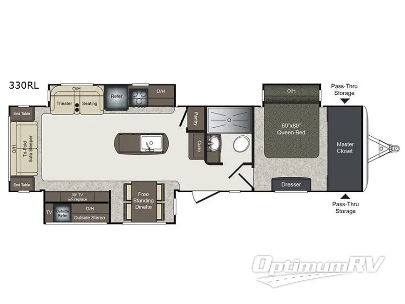 2017 Keystone Laredo 330RL RV Floorplan Photo