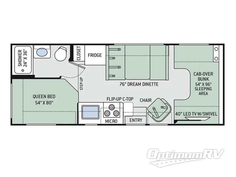 2020 Thor FREEDOM ELITE 23H RV Floorplan Photo