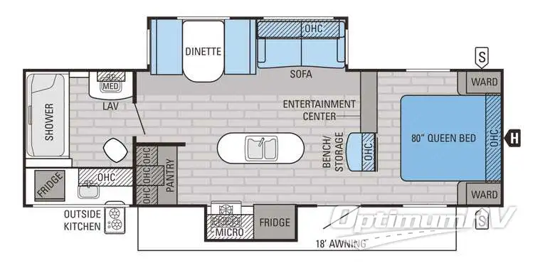 2016 Jayco Jay Flight 28RBDS RV Floorplan Photo