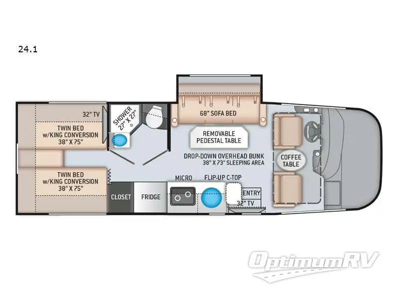 2022 Thor Vegas 24.1 RV Floorplan Photo