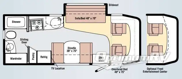 2009 Winnebago View 24H Floorplan Photo