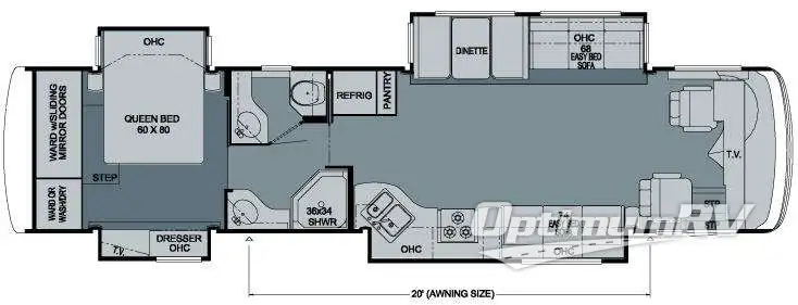 2009 Newmar Ventana 3936 RV Floorplan Photo