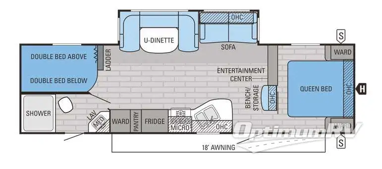 2016 Jayco Jay Flight 28BHBE RV Floorplan Photo