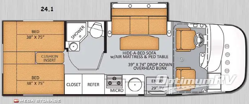 2014 Thor Axis 24 1 Floorplan Photo