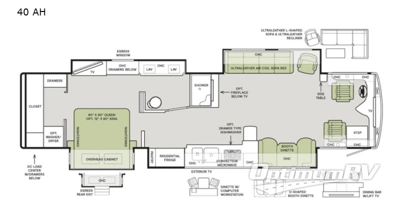 2021 Tiffin Phaeton 40AH RV Floorplan Photo