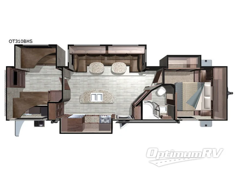 2018 Highland Ridge Open Range OT310BHS RV Floorplan Photo