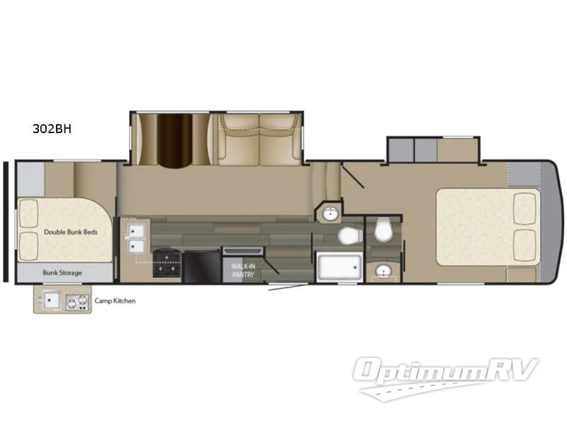 2019 Heartland Sundance 302BH RV Floorplan Photo