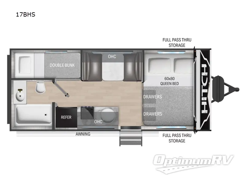 2022 Cruiser Hitch 17BHS RV Floorplan Photo