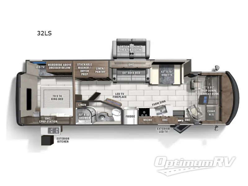 2022 Coachmen Mirada 32LS RV Floorplan Photo