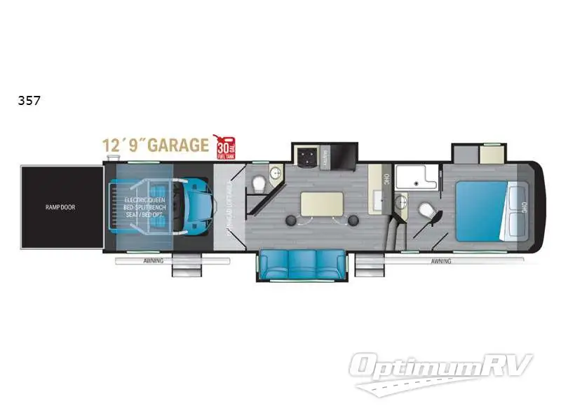 2022 Heartland Fuel 357 RV Floorplan Photo