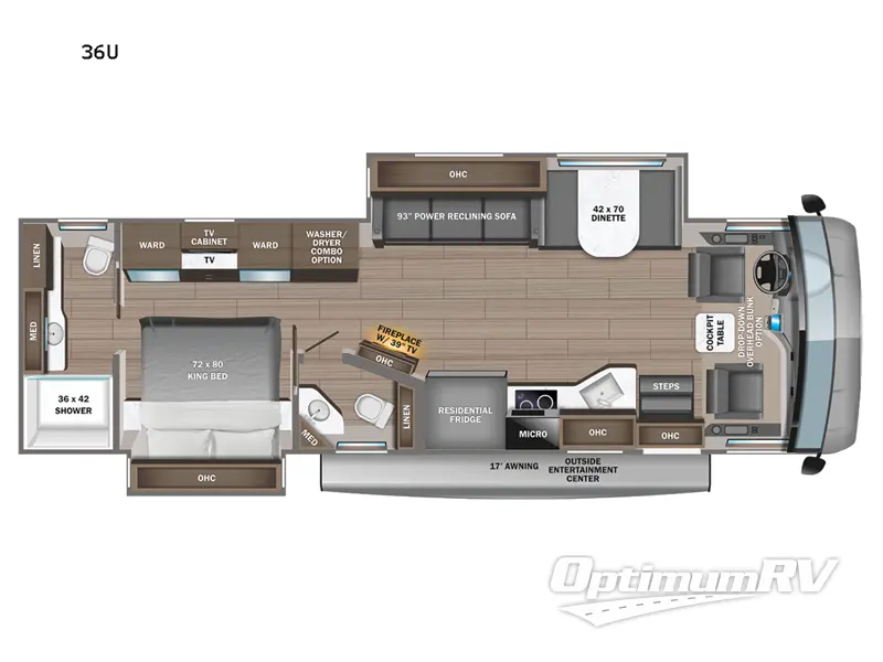 2023 Jayco Precept Prestige 36U RV Floorplan Photo