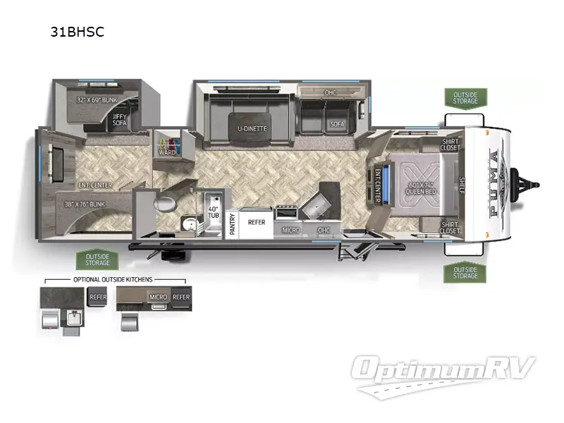 2023 Palomino Puma XLE Lite 31BHSC RV Floorplan Photo