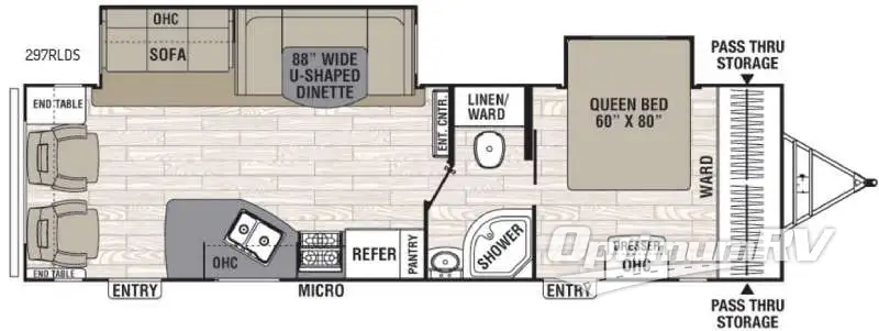 2016 Coachmen Freedom Express 297RLDS RV Floorplan Photo