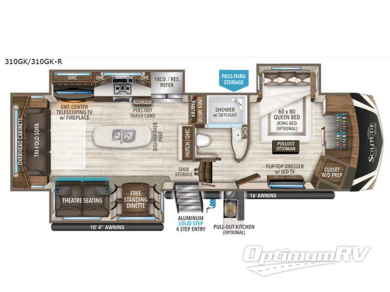 2018 Grand Design Solitude 310GK Floorplan Photo