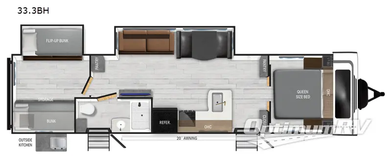 2025 Heartland Corterra 33.3BH RV Floorplan Photo