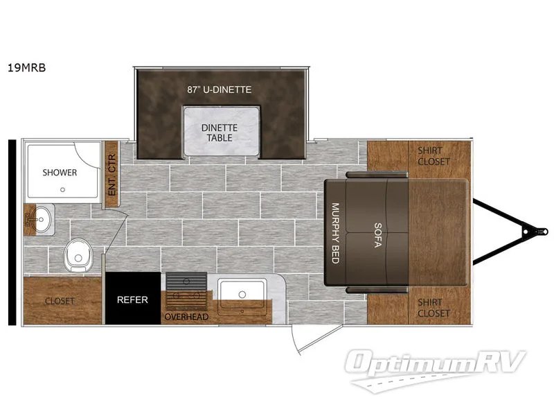 2019 Prime Time Tracer Breeze 19 MRB RV Floorplan Photo