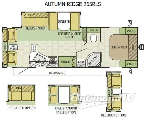 2015 Starcraft Autumn Ridge 265RLS RV Floorplan Photo