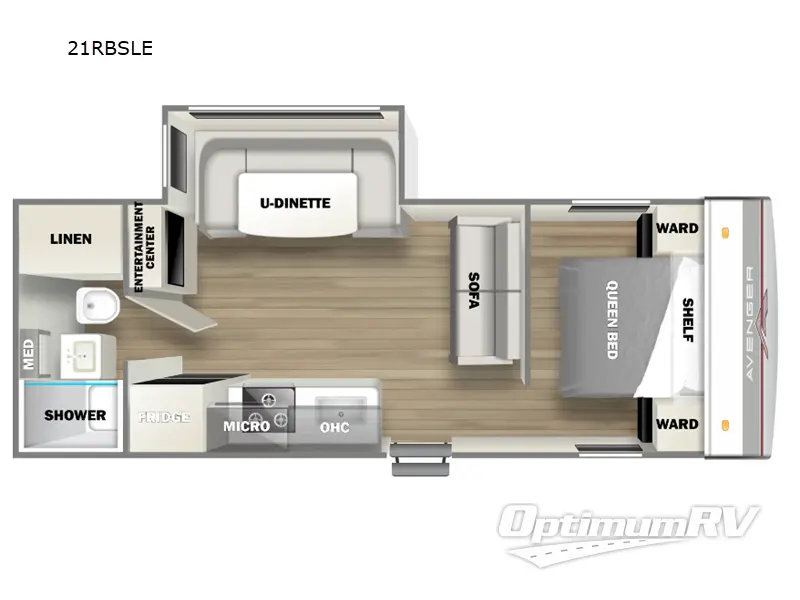 2025 Prime Time Avenger LE 21RBSLE RV Floorplan Photo