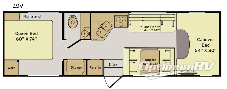 2018 Fleetwood Surge 29V RV Floorplan Photo