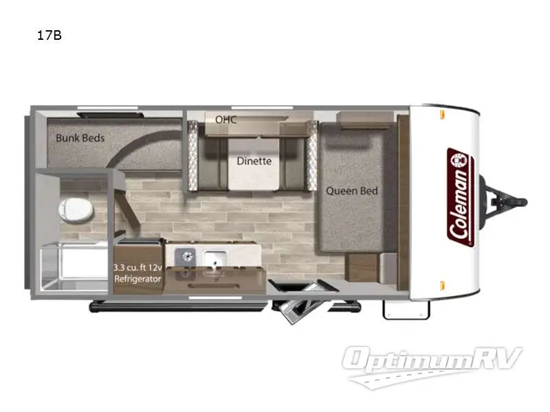 2023 Dutchmen Coleman 17B RV Floorplan Photo