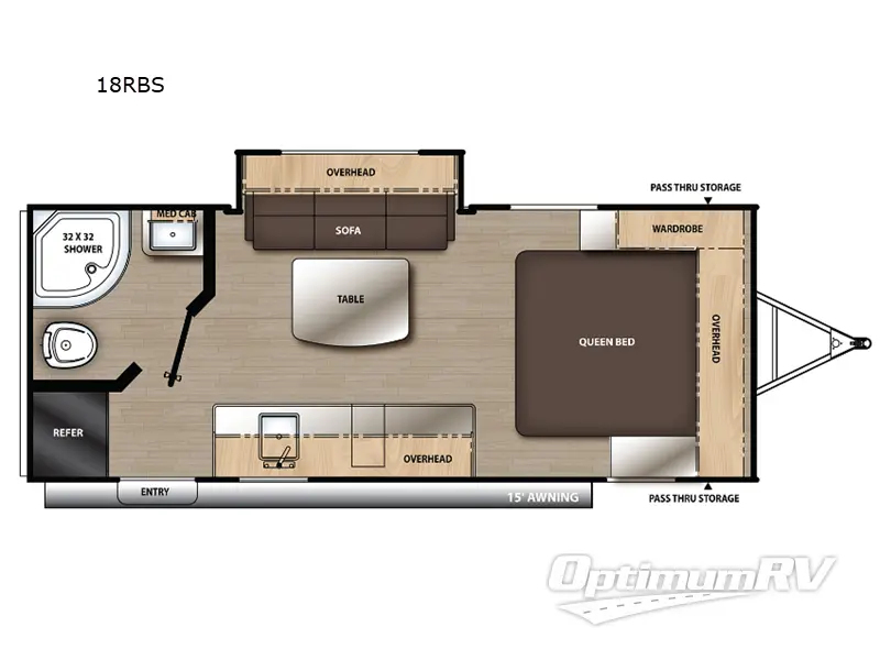 2024 Forest River Aurora 18RBS RV Floorplan Photo