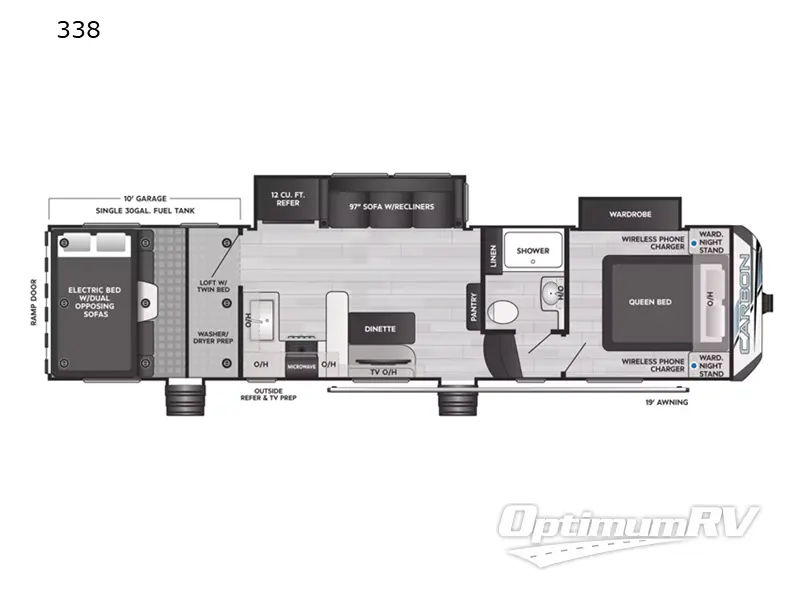 2022 Keystone Carbon 338 RV Floorplan Photo