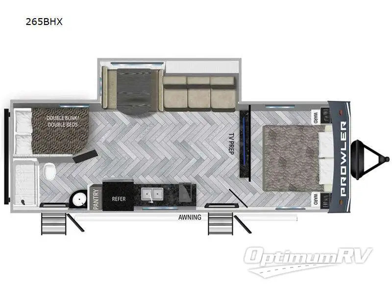 2024 Heartland Prowler Lynx 265BHX RV Floorplan Photo