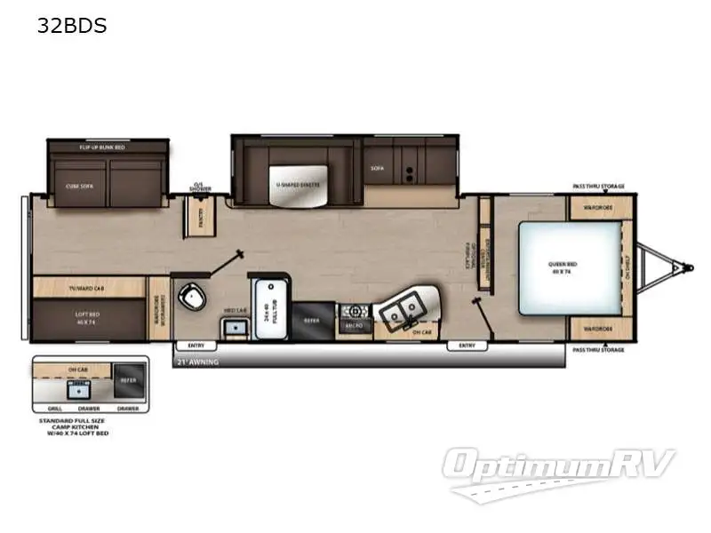 2021 Forest River Aurora 32BDS RV Floorplan Photo