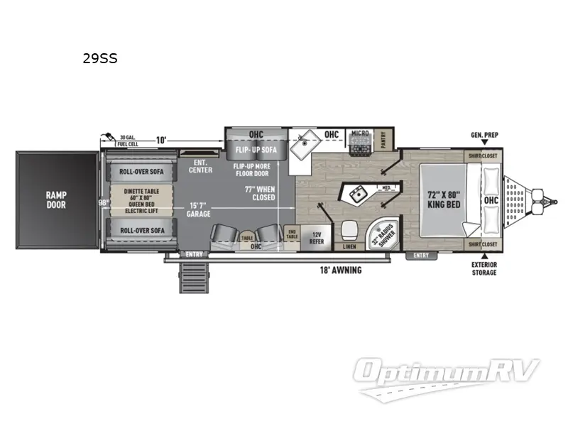 2025 Forest River Work and Play 29SS RV Floorplan Photo